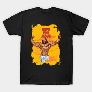 Hallowed be thy gains - Swole Jesus - Jesus is your homie so remember to pray to become swole af! - Golden background T-Shirt